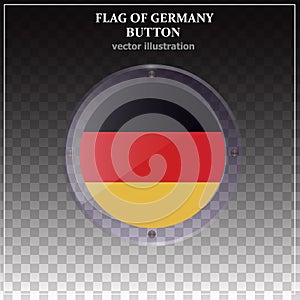 Bright button with flag of Germany. Banner illustration with flag. Happy Germany day sticker.