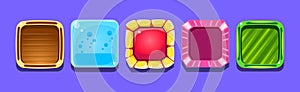 Bright Button for Game Interface Design Vector Set