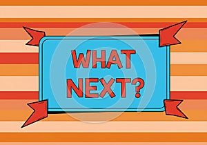 Bright Cheerful Digital Illustration Bold Blue What Next Concept