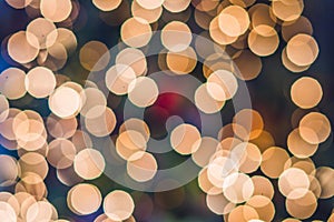 Bright Christmas background, New Year lights garlands