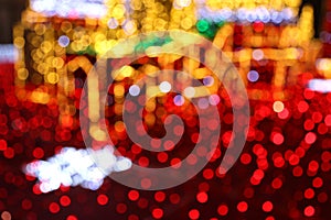 Bright Christmas decoration, abstract background out of focus