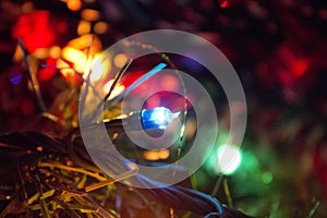 Bright Christmas tree lights