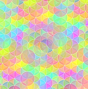 Bright circle mosaic tiles background