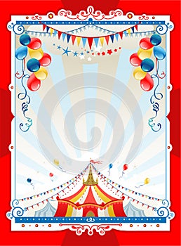 Bright circus frame