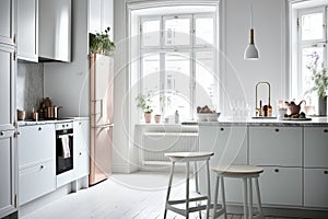 Bright, clean modern kitchen interior