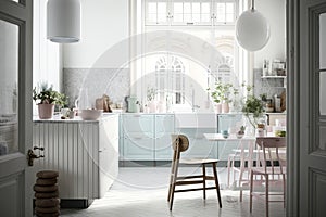 Bright, clean modern kitchen interior