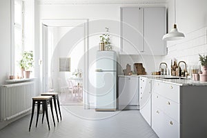 Bright, clean modern kitchen interior