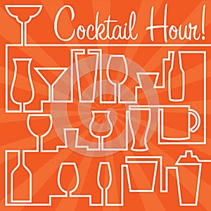 Bright maze cocktail card