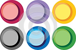 Bright color circle labels