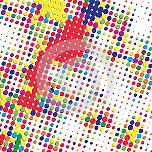 Bright color halftone background