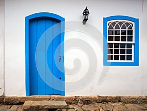 Bright colored facade