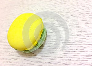 Bright colored macaroons isolated