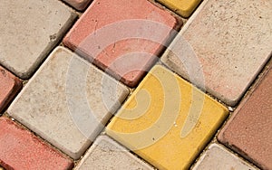 Bright colored paving brick