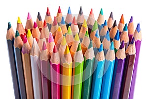 Bright colored pencils isolated