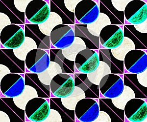 A colourful pencil hand drawn  repeat pattern .