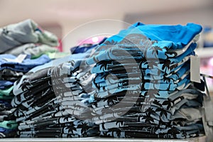 Bright colored shirts