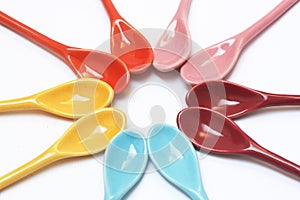 Bright colored spoons