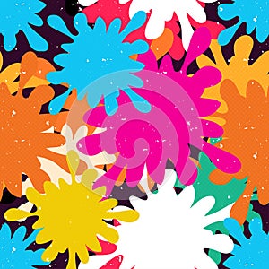 Bright colored spots seamless pattern graffiti