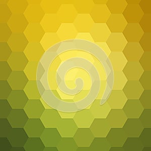 Bright colorful background in polygonal style. yellow, green, golden hexagon. eps 10