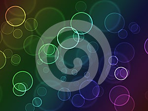 Bright colorful bokeh abstract circles photo