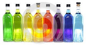 Bright colorful bottles