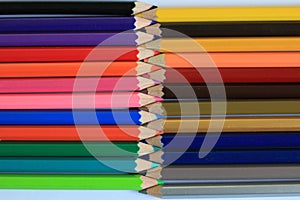 The bright and colorful colored pencils background