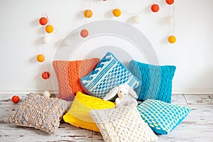 Bright colorful cushions
