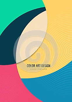 Bright colorful cut parts of a circle. Modern abstract background. Design layout for business presentations, flyers, posters and