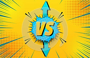 Bright colorful duel comic concept