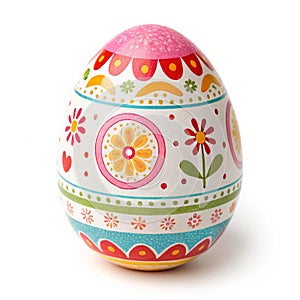 Colorful Easter egg isolated on white background