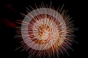 A bright and colorful fireworks celebration