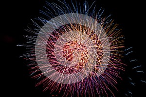 A bright and colorful fireworks celebration