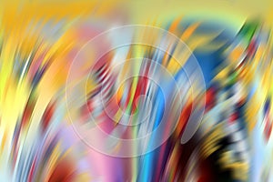 Bright colorful gold abstract blurred fluid lines, geometries, abstract background, colorful geometries