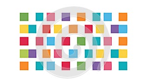 Bright colorful grid pattern of squares, vibrant mosaic design element. vector design Generative AI