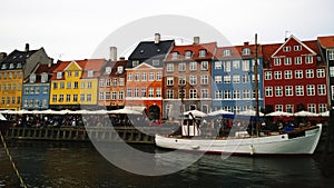 Bright colorful houses on the waterfront Nyhavn Copenhagen