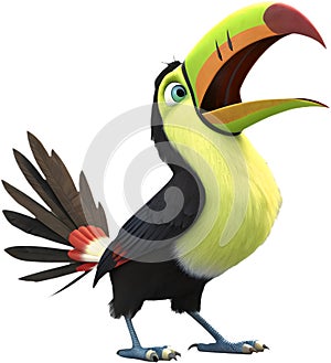 Colorful Keel-billed toucan bird clipart perfect for vibrant designs. photo