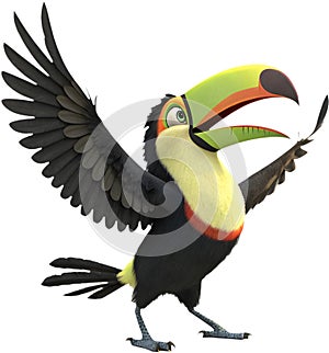 Colorful Keel-billed toucan bird clipart perfect for vibrant designs. photo
