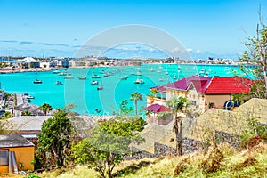 Marigot harbor landscape, Saint Martin photo