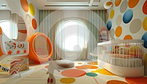 Bright and Colorful Nursery Room with Imaginative Design