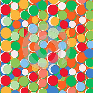 Bright Colorful Pattern With Big And Small Circles And Lines And Small Breakouts Vector Background Style