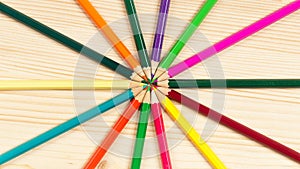 Bright colorful pencils