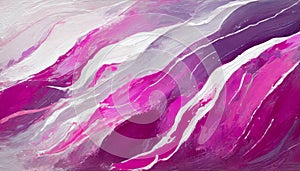 Bright colorful pink purple white oil paint on surface abstract art backdrop