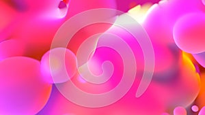bright colorful pink slight mild elements - abstract 3D illustration photo
