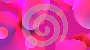 bright colorful pink slime gentle forms - abstract 3D illustration photo