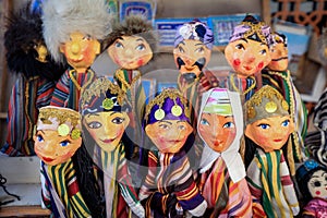 Bright and Colorful Souvenirs in the Local Uzbek Style on the Traditional Market