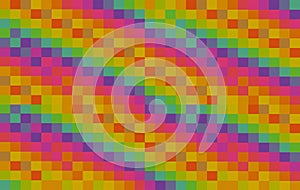 Bright colorful square background abstract texture ribbed pattern multicolored orange pink green blocks design holiday base