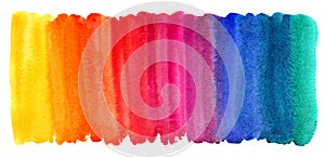 Bright colorful watercolor brush drawn background