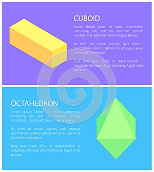 Bright Colors Cuboid and Octahedron Templates