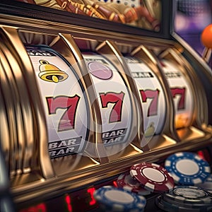 Bright colors and flashing lights attract gamblers to try their luck on the mesmerizing slot machine in