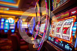 Bright colors and flashing lights attract gamblers to try their luck on the mesmerizing slot machine i